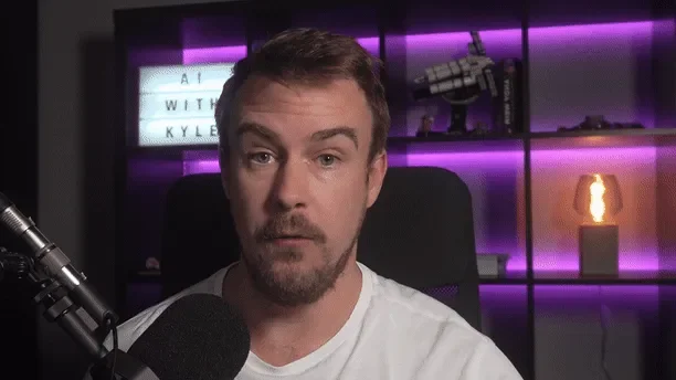 Kyle speaking in the video about ChatGPT interactive answers