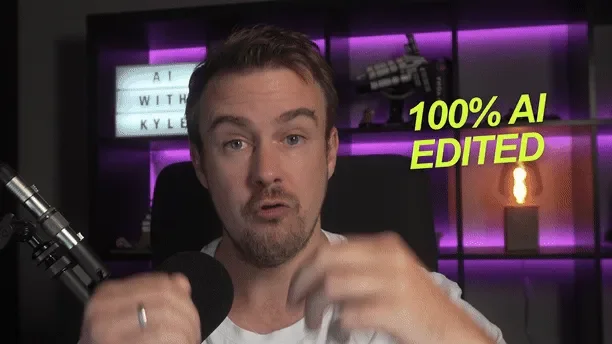 Kyle explaining how to start editing videos with AI