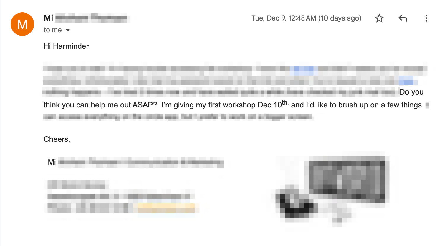 AI Workshop Kit testimonial - Mi booking first workshop
